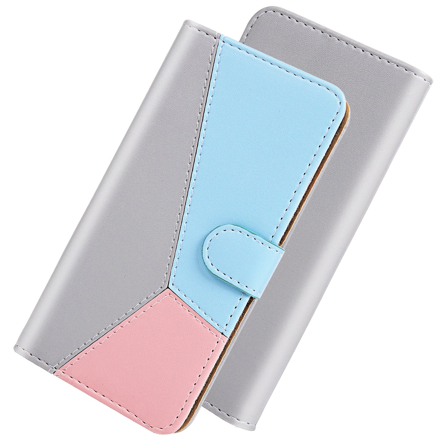 Tricolor PU Leather with Stand Case for Samsung Galaxy S20 FE 4G/FE 5G/S20 Lite/S20 FE 2022 - Grey/Blue/Pink Tricolor PU Leather with Stand Case for Samsung Galaxy S20 FE 4G/FE 5G/S20 Lite/S20 FE 2022 - Grey/Blue/Pink